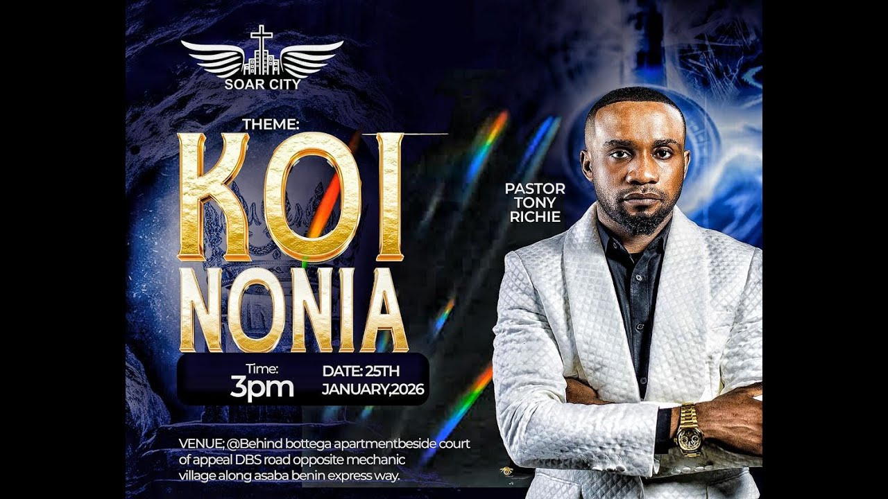 SUNDAY SERVICE LIVE || KOINONIA || PASTOR TONY RICHIE || SOAR CITY INT'L