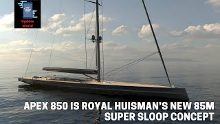 The Apex 850 is Royal Huisman’s new 85m super sloop concept.