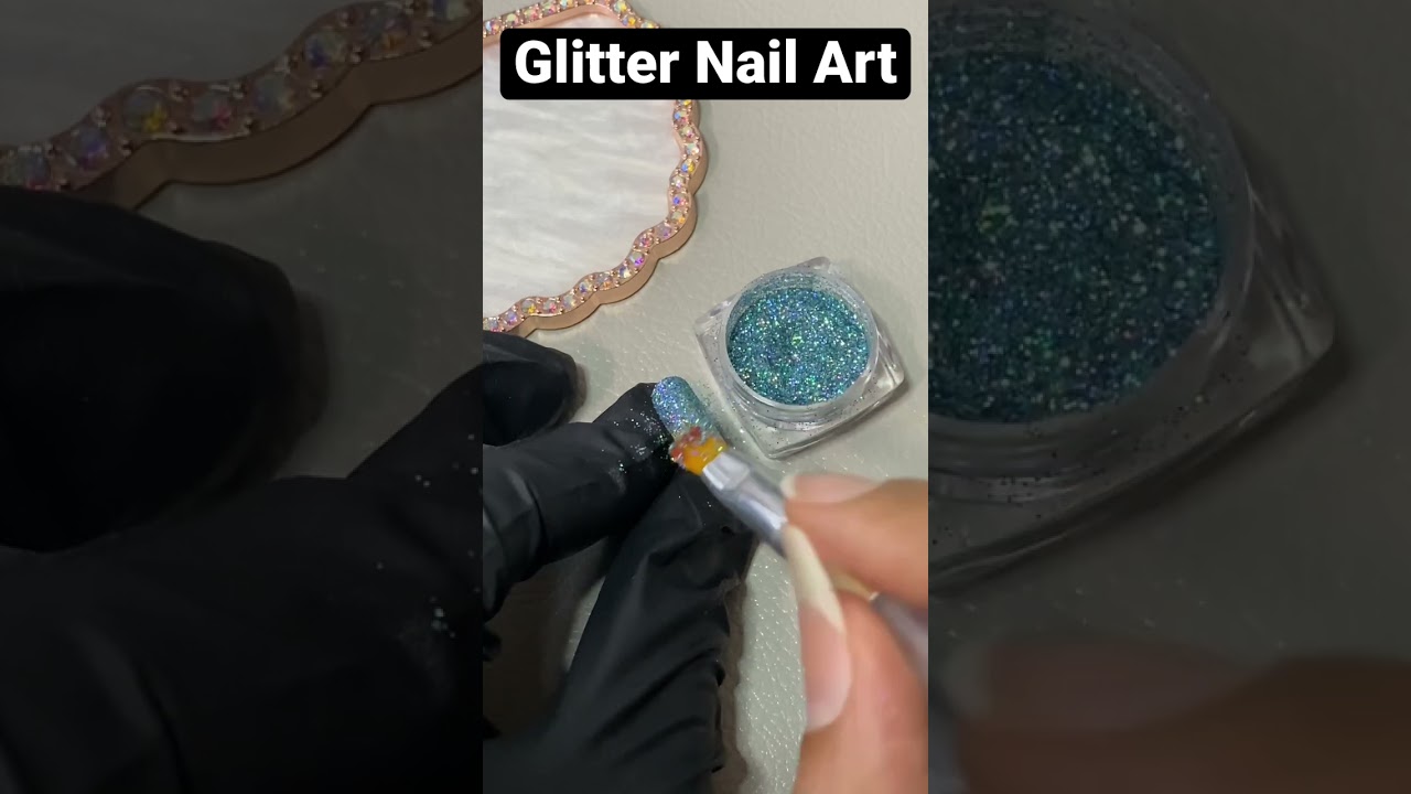 Easy GLITTER Nail Art for Beginners 