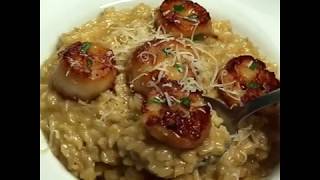 Brown Butter Scallops with Parmesan Risotto