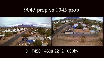 DJI F450 Prop Test on Camera Jello... 1045 vs 9047