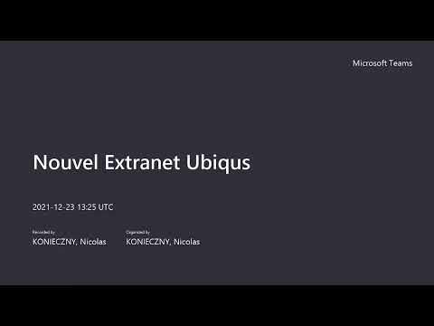 Nouvel Extranet Ubiqus : démo client