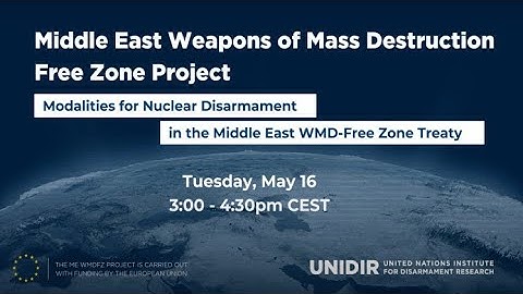 Modalities for Nuclear Disarmament in the Middle East WMD-Free Zone Treaty