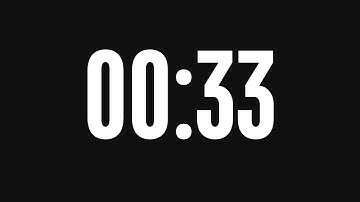 33 Second Timer & Alarm Countdown 4K Video