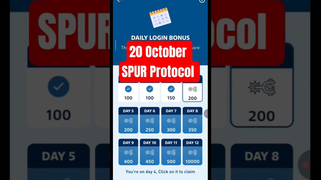 SPUR Protocol Quiz Today 20  October 🔥 Spur protocol quiz answer 🔥 SPUR Protocol daily Quiz today 🔥
