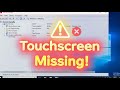 How to fix HID compliant touch screen missing in Device Manager on Windows 10
