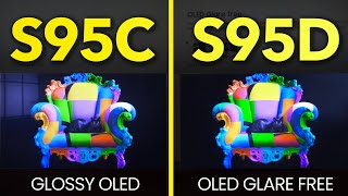 Samsung S95D (Glare Free) vs S95C / S90D (Glossy) QD OLED Comparison