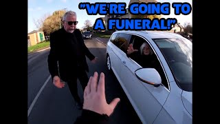 &quot;We&#39;re Going To A Funeral!&quot; UK Bikers vs Crazy, Stupid People and Bad Drivers #147