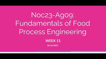 Fundamentals of Food Process Engineering 2023 Week 11 Problem Solving Session