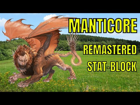 Epic MANTICORE Stat-block for Dungeons & Dragons 5E #4k