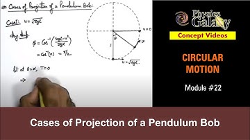 Class 11 Physics | Circular Motion | #22 Cases of Projection of a Pendulum Bob | For JEE & NEET