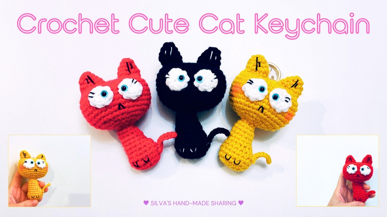Beginner-Friendly Crochet Cat Keychain🐾 | Perfect for New Crocheters!