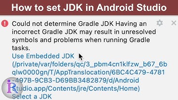 Fix for "Could not determine Gradle JDK ..." Error | How to set Java JDK in Android Studio on Mac.