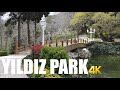 Yıldız Park, Istanbul deserted morning walking tour 4k 60fps