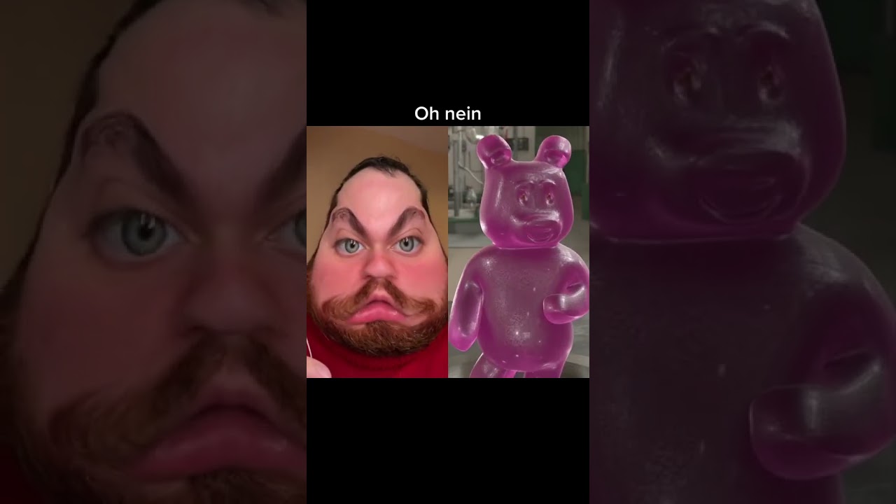 Gummibär wird zerquetscht wie in einem Horrorfilm