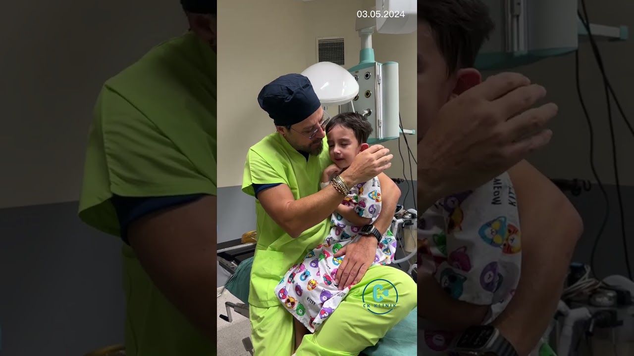 Çocuklarda bademcik ve geniz eti ameliyatı.