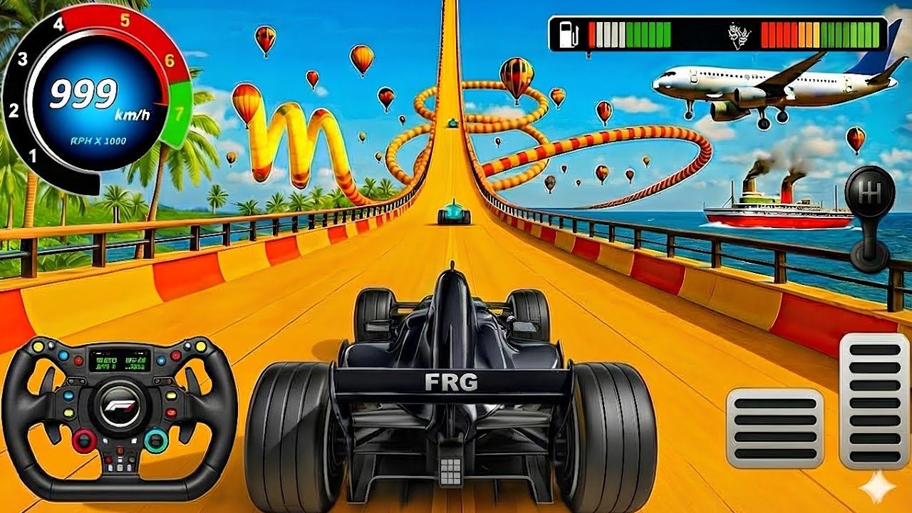 😱 IMPOSSIBLE SPEED! BLACK F1 vs BIG PLANE! 🇺🇸 🇮🇳 🇺🇿 WORLD BATTLE: GT Car Stunt Master