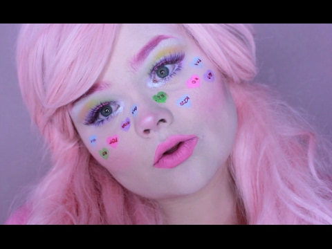 Candy Heart Freckles Tutorial  Pastel Valentines Makeup 