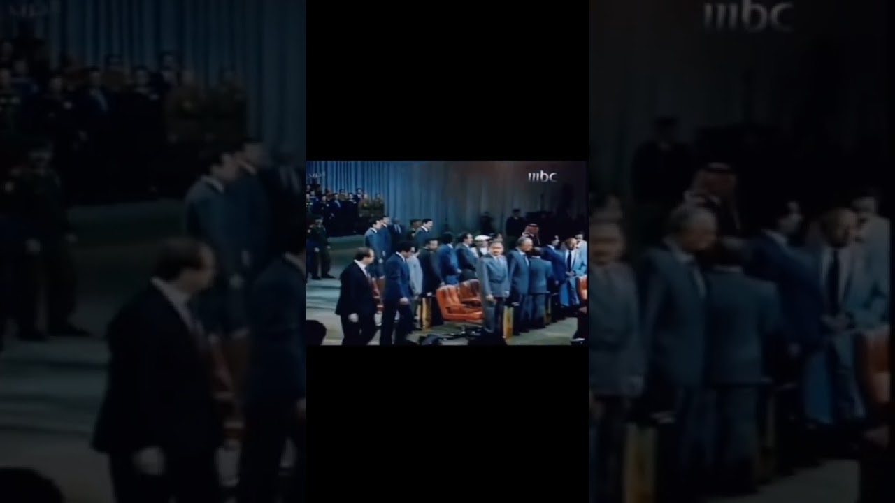 Saddam Hussein's entry into the Arab summit in 1990. best attitude entry 🔥