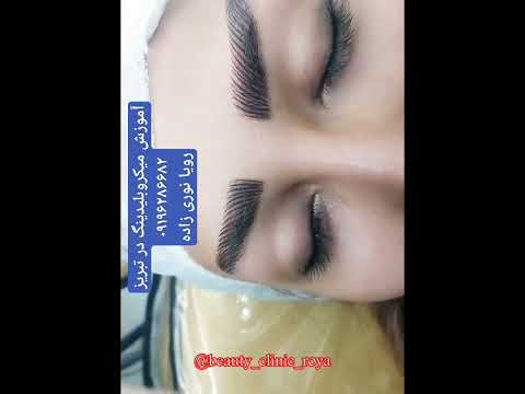 آموزش فیبروز میکروبلیدینگ میکروپیگمنتیشن ابرو در تبریز ۰۹۱۹۶۲۸۶۶۸۲ رویا نوری زاده