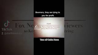 Fox News Knowingly Lies to its gullible Boomer audience