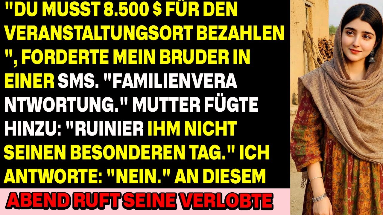 Du musst 8.500 $ für die Hochzeitslocation zahlen‹ – dann rief seine Verlobte an