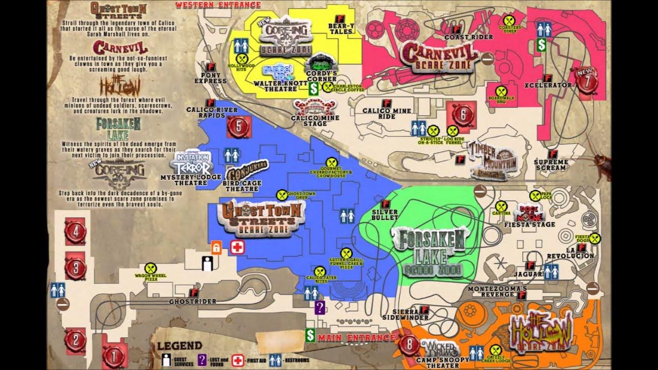 Knott's Scary Farm Maps Over the Years 3 2021 Please see video 4