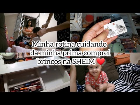 Comprei brincos na SHEIM / Cuidando da minha prima / arrumando meu quarto❤️