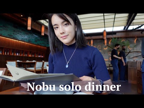 Dining alone at a fancy Japanese restaurant-#Nobu