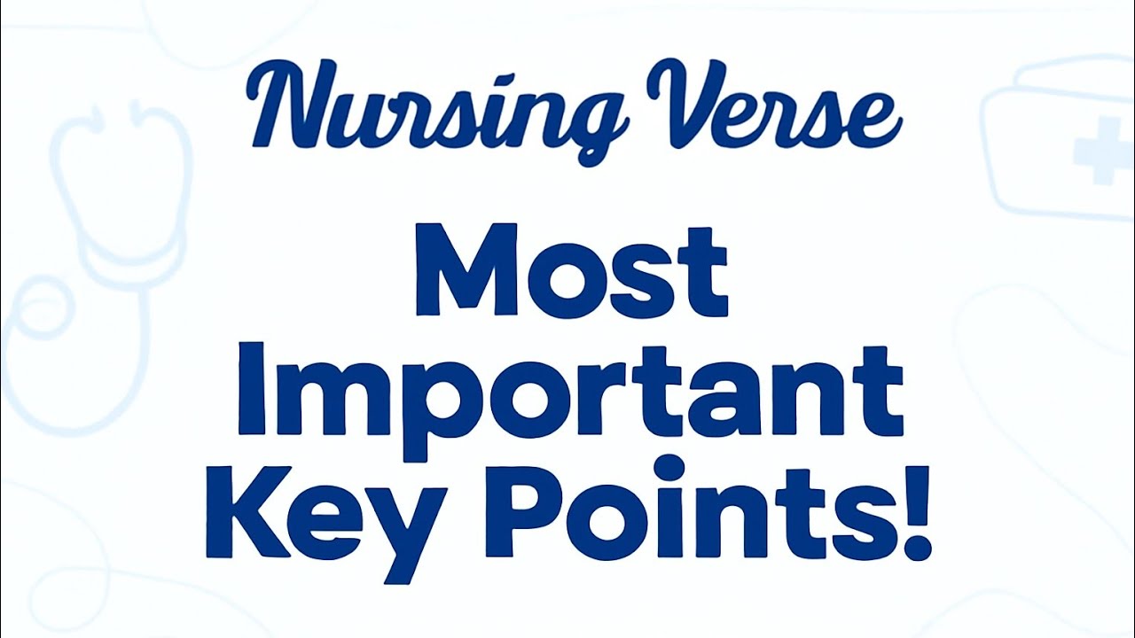 “Most Important Nursing Key Points for norcet | Nursing Verse k . 