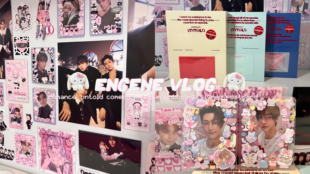 [ENGENE-loG] 💌 romance : untold comeback, album unboxing, signed postcard