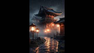 Rain on Ancient Japanese Temple 🌧️ 4K Deep Sleep ASMR"