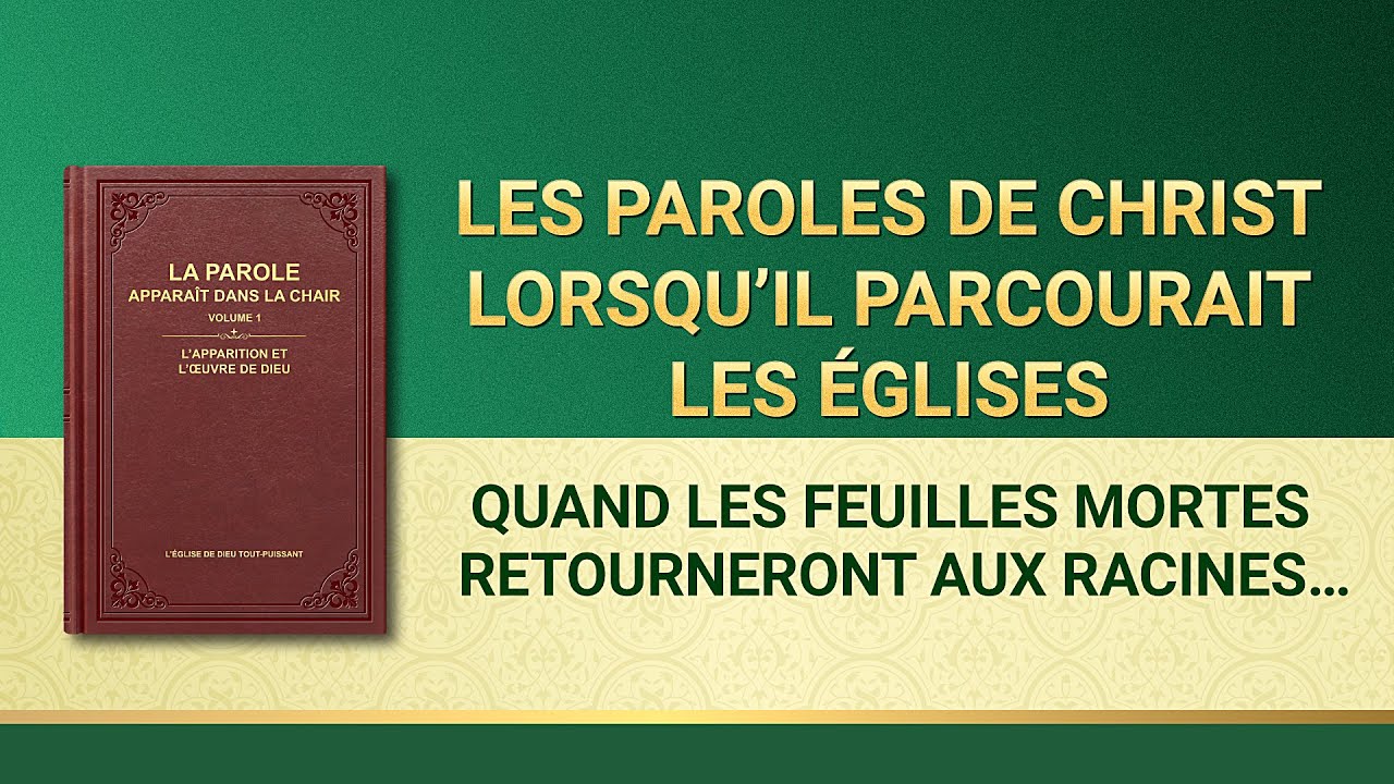 Paroles de Dieu « Quand les feuilles mortes retourneront aux racines, tu regretteras tout le mal que tu as fait »