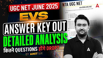 UGC NET EVS Answer Key 2025 | UGC NET EVS Answer Key Analysis By Amit Sir