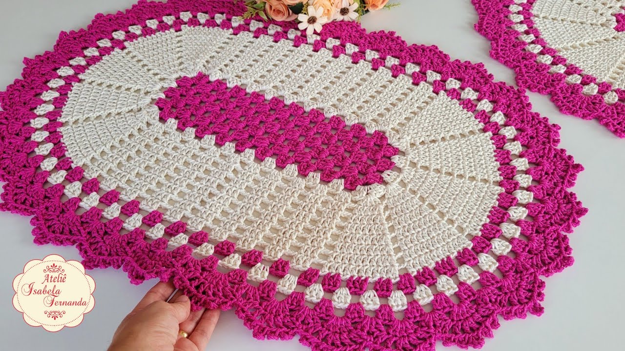 Tapete Oval Simples Nina Com Base Econômica / Fácil Rápido e Econômico Passo a Passo Completo