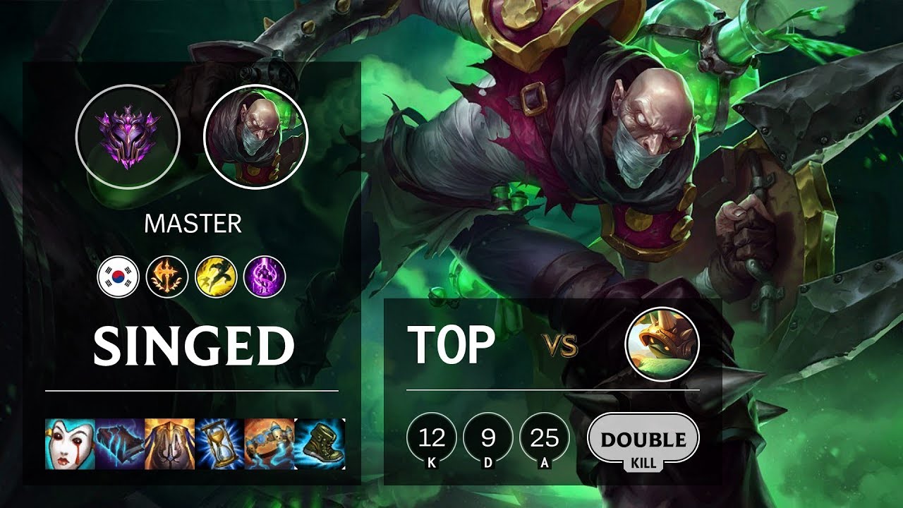 Singed Top vs Rammus - KR Master Patch 10.12