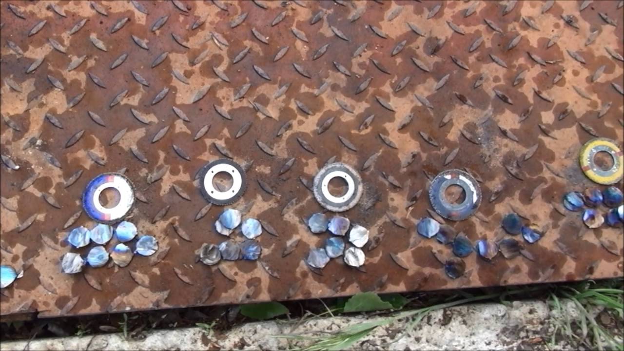 Испытания отрезных кругов - YouTube