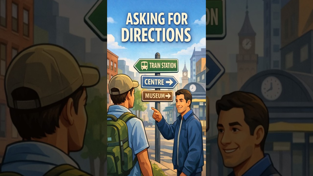 Asking for Directions in English | Simple Shadowing Conversation