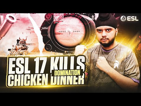 17 KILLS CHICKEN DINNER DOMINATION IN ESL | TEAM JELLY | KioLmao