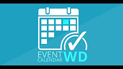 Event Calendar WD Full Tutorial