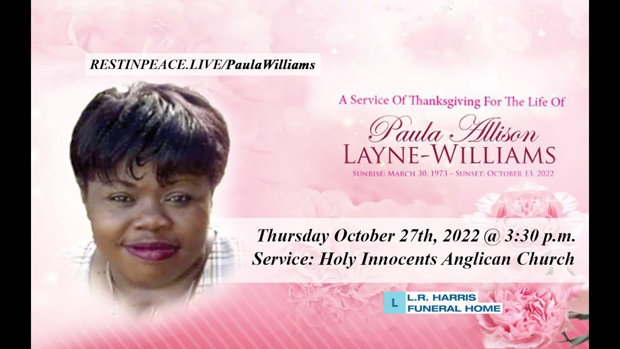 Live Stream for Paula Allison Layne Williams YouTube