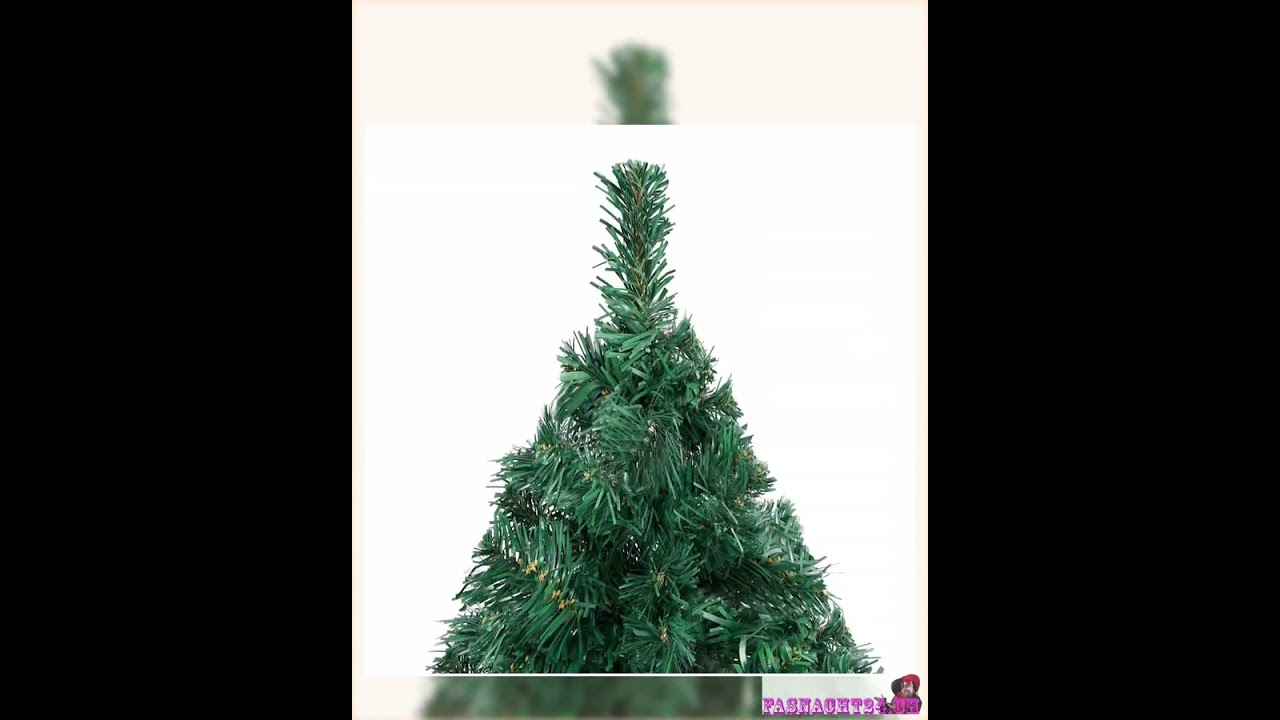 Künstlicher Weihnachtsbaum Mit Beleuchtung & Kugeln Grün 120 Cm