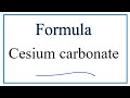 Cesium Compounds and Ionic Charges