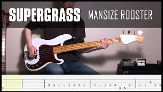 Supergrass - Mansize Rooster Bass Cover Play Along Tabs