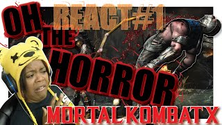 OH THE HORROR - MOTAL KOMBAT X FATALITIES REACT VIDEO #1