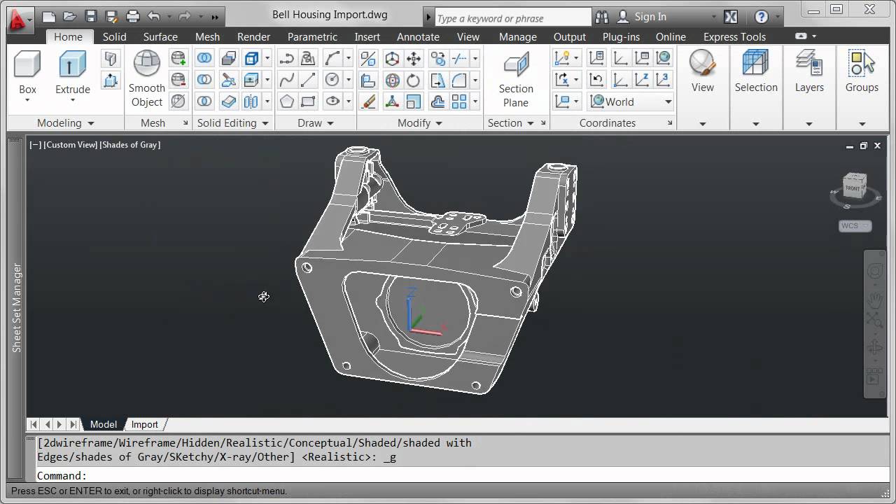 autocad 2012 import youtube x t format