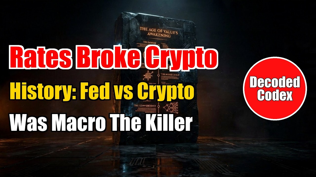 ⁣Decoded Codex · History (39): Fed Rate Hikes vs Crypto | Why Cheap Money Built Cr | Liquidity Rules