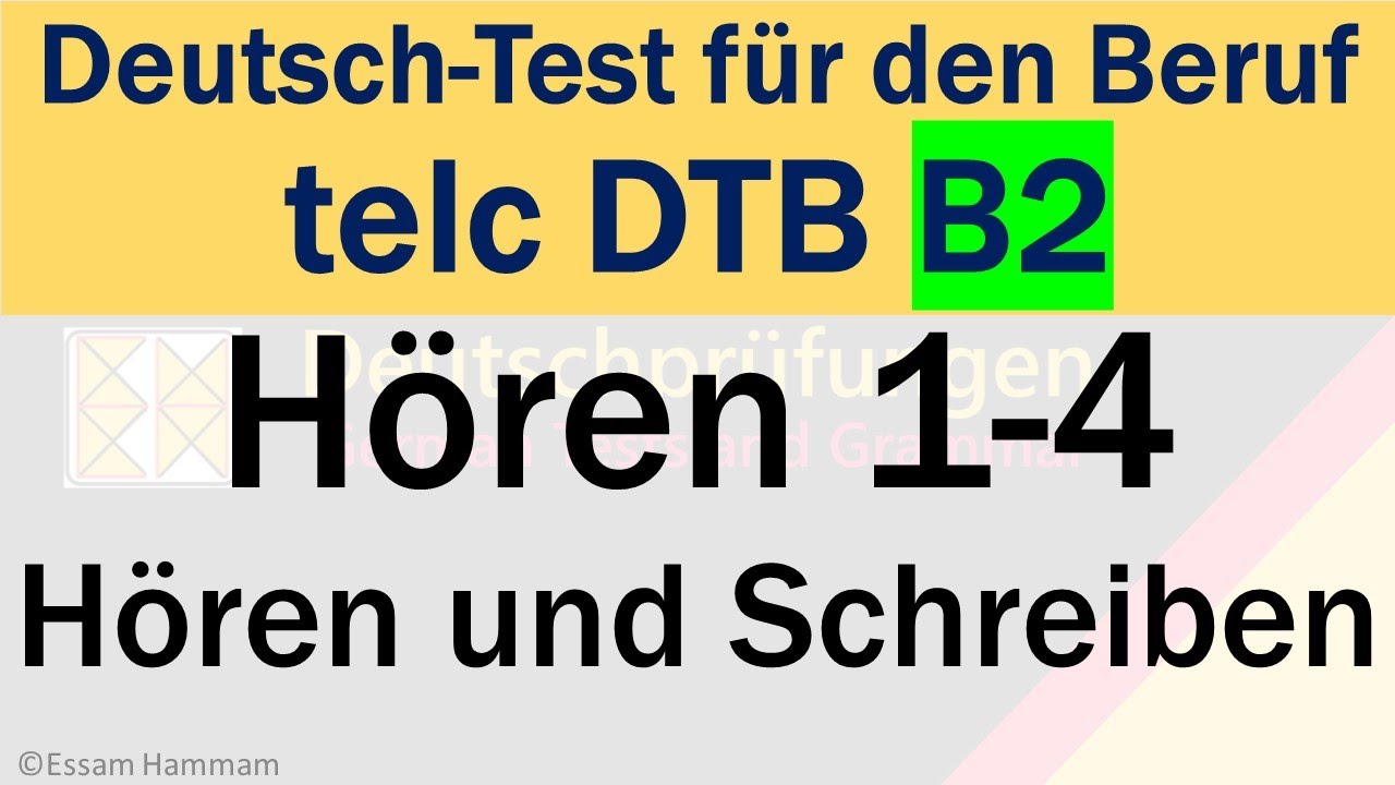 Prüfungstraining Deutsch-test Für Den Beruf B2 Hören DTB B2 | Deutsch-Test für den Beruf B2 | Hören 1-4 | Hören und
