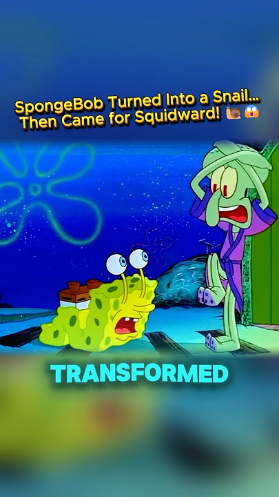 SpongeBob Turned Into a Snail… Then Came for Squidward! 🐌 😱