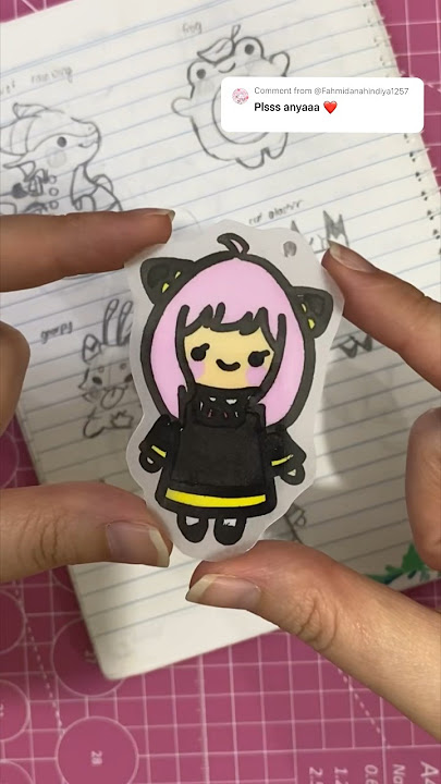 💖 #art #shrinkplastic #shrinkydink #kawaii #shrinkydinks #diy #diycraft #cute #handmade #drawing